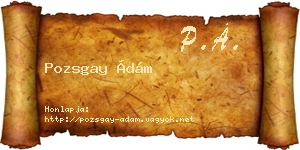 Pozsgay Ádám névjegykártya